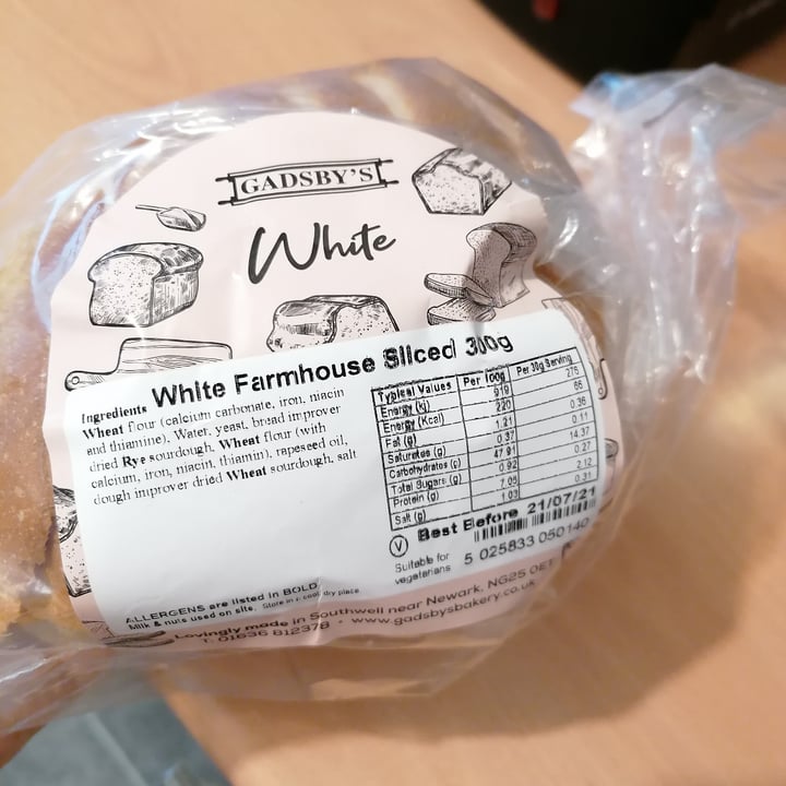 photo of Gadsby's Bakery White farmhouse sliced shared by @rdl on  21 Jul 2021 - review