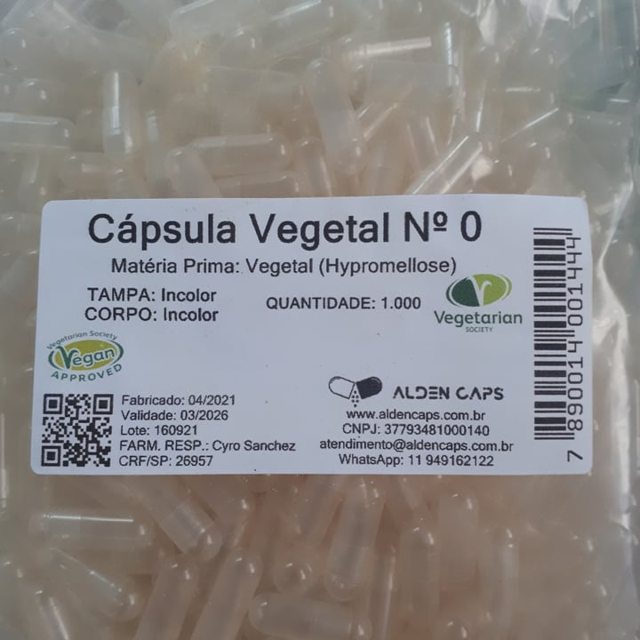 photo of Alden Caps Cápsula Vegetal shared by @eusou4mor on  23 Apr 2022 - review