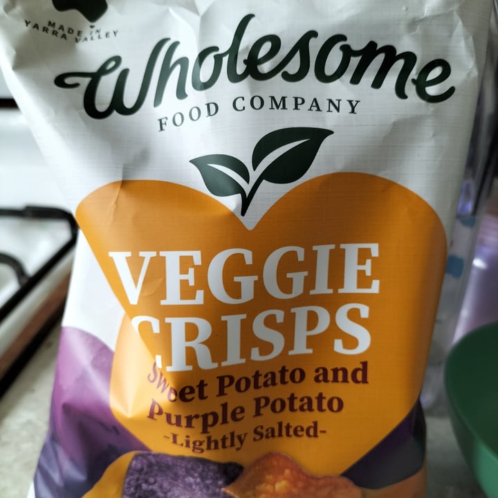 photo of Wholesome food company Veggie crisps sweet potato and purple potato shared by @justinelouise on  20 Oct 2021 - review