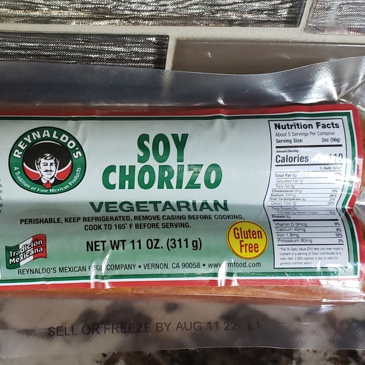 photo of Reynaldo’s Soy chorizo shared by @exoticheart on  11 May 2022 - review