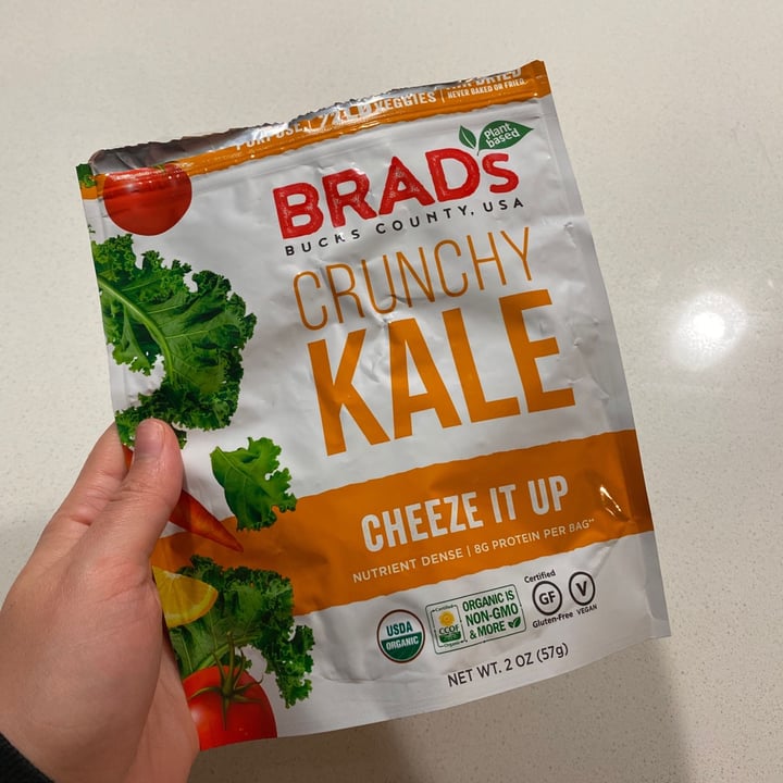 photo of Brad’s Plant Based Crunchy Kale: Cheeze It Up shared by @katepadula on  28 Apr 2020 - review