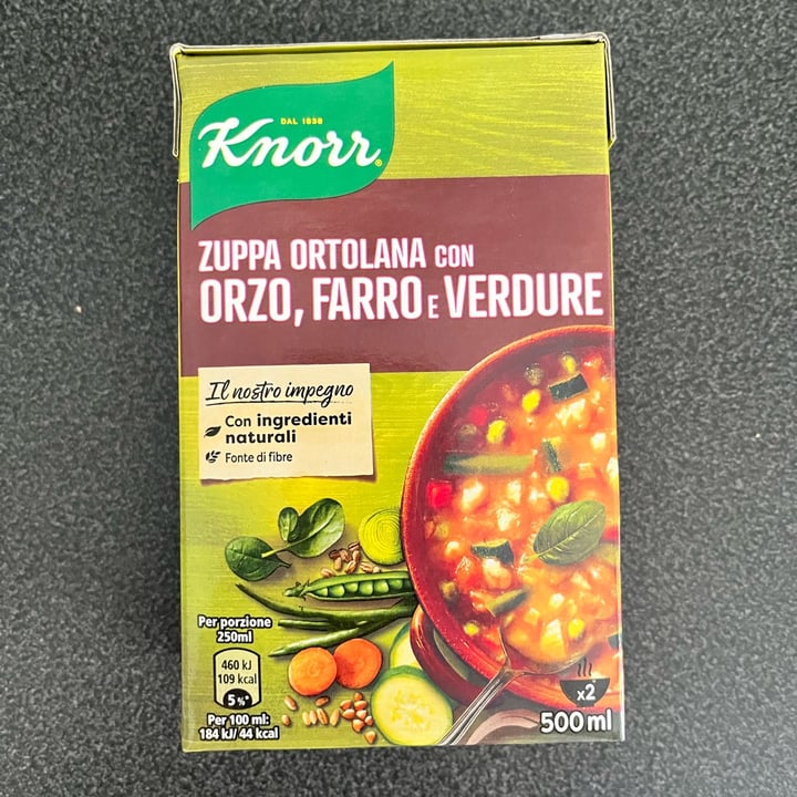 photo of Knorr Zuppa Ortolana con orzo, farro e verdure shared by @mikeee on  31 Mar 2022 - review