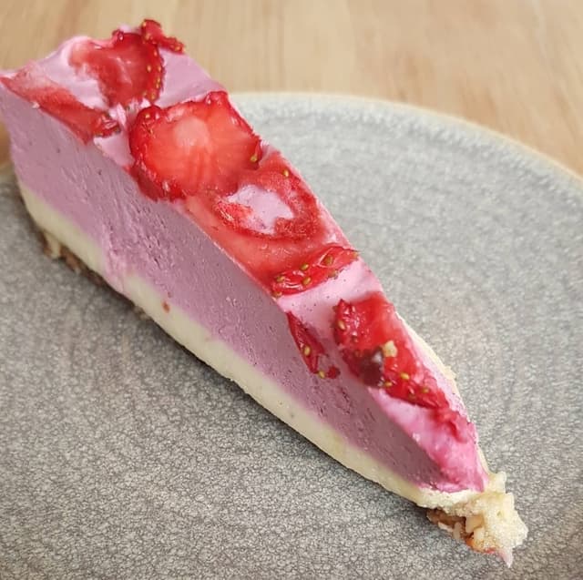Foto do prato “Strawberry cheesecake”