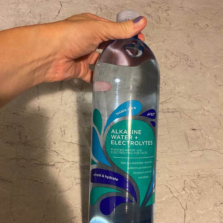 photo of Trader Joe's Alkaline water + electrolytes shared by @jessierose on  19 Jul 2021 - review