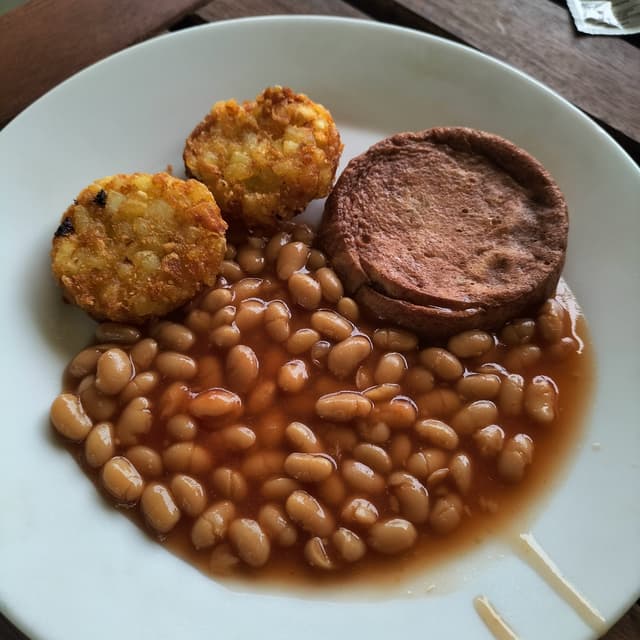 Photo of the dish “plant based patty breakfast set”