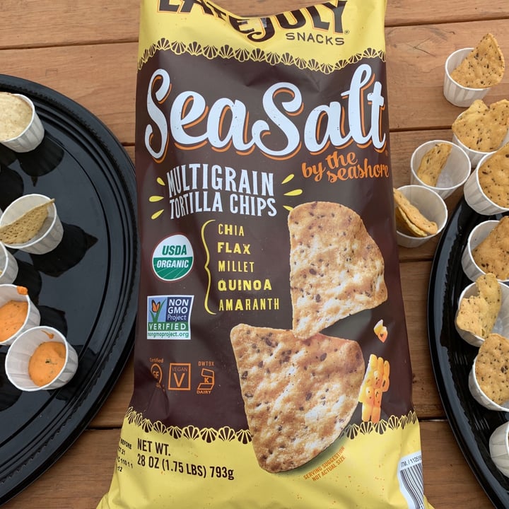 photo of Late July Snacks Sea Salt by the seashore Multigrain Tortilla Chips shared by @tridoshic on  15 May 2021 - review