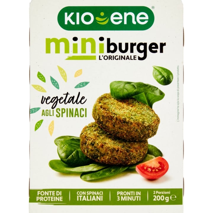 photo of Kioene Mini Burger Vegetale Agli Spinaci shared by @kix-rx on  23 Apr 2022 - review