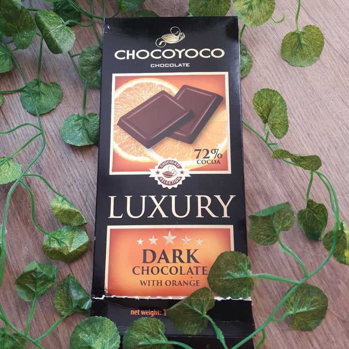 photo of Chocoyoco 72% Dark Chocolate with orange shared by @jemmagrier on  28 Dec 2020 - review