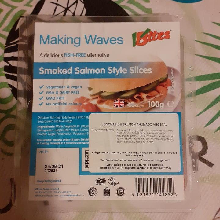 photo of VBites Smoked salmon style slices shared by @desdeees on  10 Nov 2020 - review