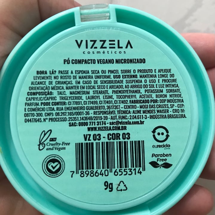 photo of Vizzela Cosméticos Pó Compacto shared by @tatianybarbosa on  03 May 2022 - review