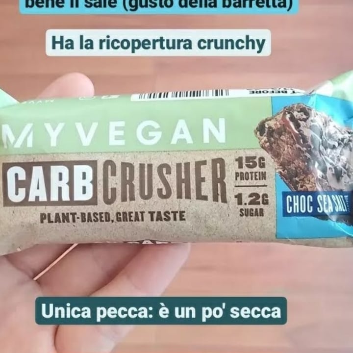 photo of MyProtein Carb Crusher (Chocolate Sea Salt) shared by @saporidichiara on  24 Dec 2021 - review