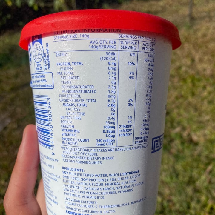 photo of Vitasoy Greek Style Soy Yoghurt shared by @earthling-joel on  01 Sep 2022 - review
