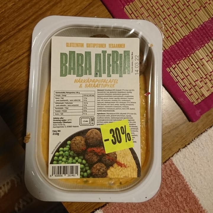 photo of Baba ateria Broad bean falafels & sweet potatoes pure shared by @heidiio on  16 Mar 2022 - review