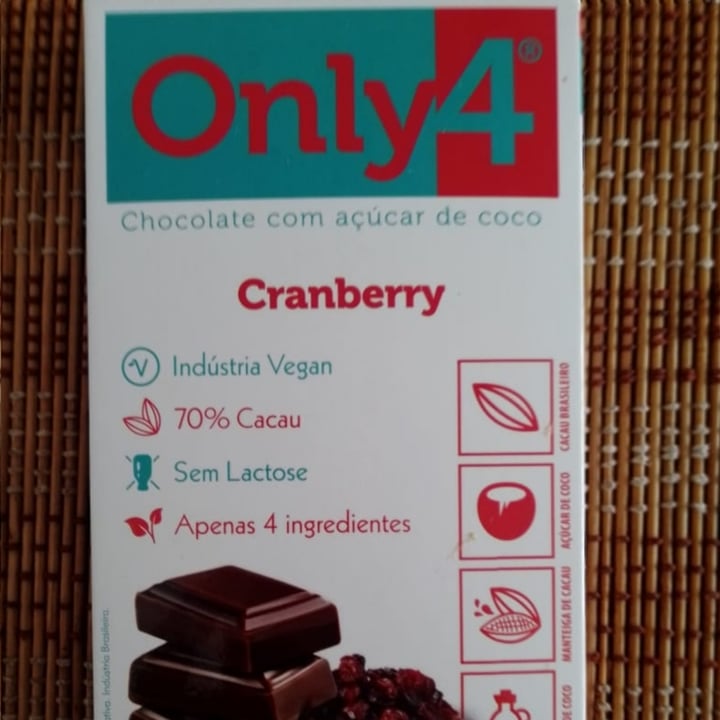photo of Only4 Chocolate 70% com açúcar de coco e cranberry shared by @nascimentor on  10 Sep 2022 - review