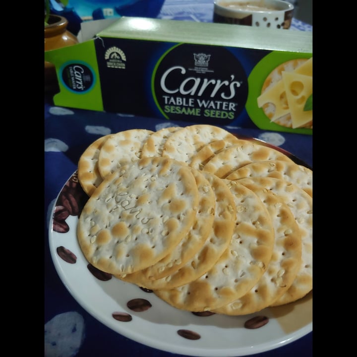 photo of Carr's® Table Water Sesame Seed Crackers shared by @vegananu on  10 Jan 2021 - review