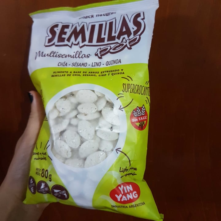 photo of Yin Yang Snack Natural Semillas Multisemillas POP shared by @yukiita on  10 Feb 2021 - review