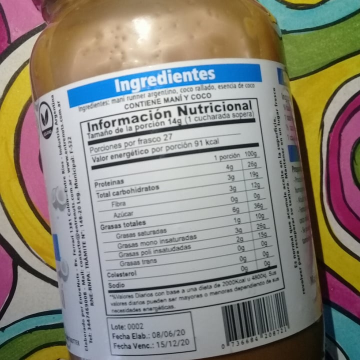review photo of EntreNuts Pasta De Maní Con Coco shared by @martinna on 25 Aug 2020 - review