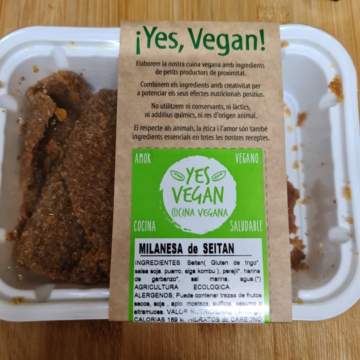 photo of Yes Vegan Milanesa de Seitán shared by @montsemallor on  07 Feb 2022 - review
