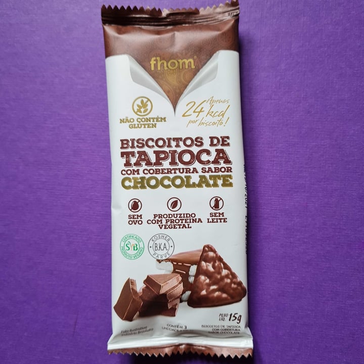 photo of Fhom Biscoitos de tapioca com cobertura sabor chocolate shared by @matheusvaladasvb on  07 Oct 2021 - review