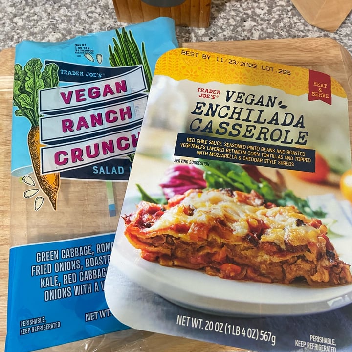 review photo of Trader Joe's Vegan Enchilada Casserole shared by @my3lovesmdd on 31 Oct 2022 - review