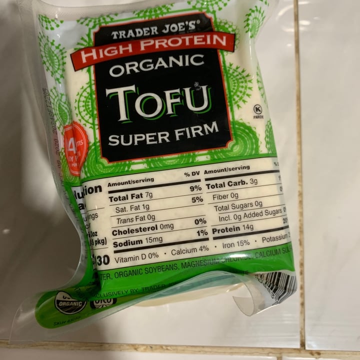 photo of Trader Joe's High Protein Organic Super Firm Tofu shared by @xenenscott on  03 Nov 2020 - review