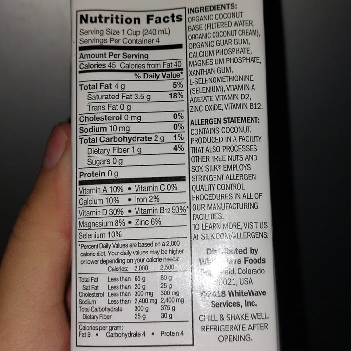 review photo of Silk Alimento Líquido de Coco shared by @raul10 on 01 Jan 2022 - review