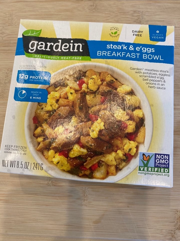 photo of Gardein Stea'k and E'ggs Breakfast Bowl shared by @gardenforlife on  27 Dec 2019 - review
