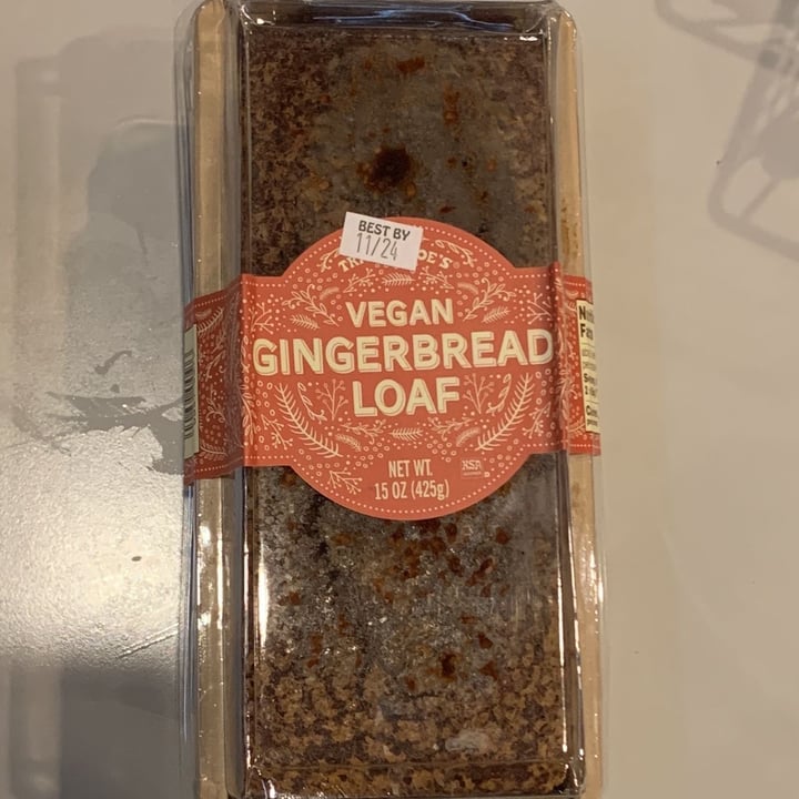 photo of Trader Joe's vegan gingerbread loaf shared by @leela1 on  19 Nov 2021 - review