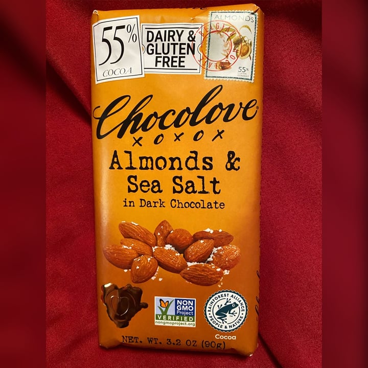 photo of Chocolove Almonds & Sea Salt in Dark Chocolate 55% shared by @merelymarlo on  30 Jul 2022 - review
