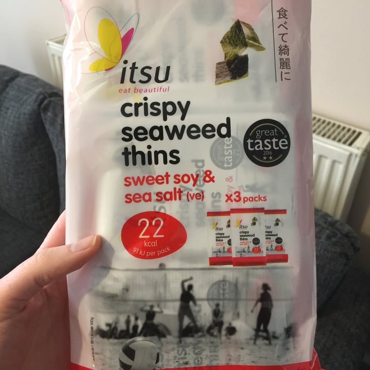 photo of itsu Crispy Seaweed Thins Sweet Soy & Sea Salt shared by @ameriamber on  22 Aug 2020 - review