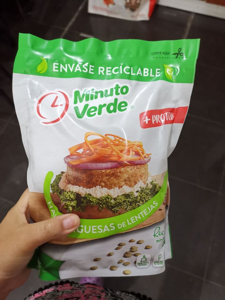 photo of Minuto verde Hamburguesas de Lentejas shared by @camilaandrea on  21 Mar 2020 - review