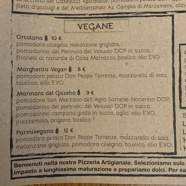 Foto do prato “Pizza Ortolana Con Mozzarella Di Soia”