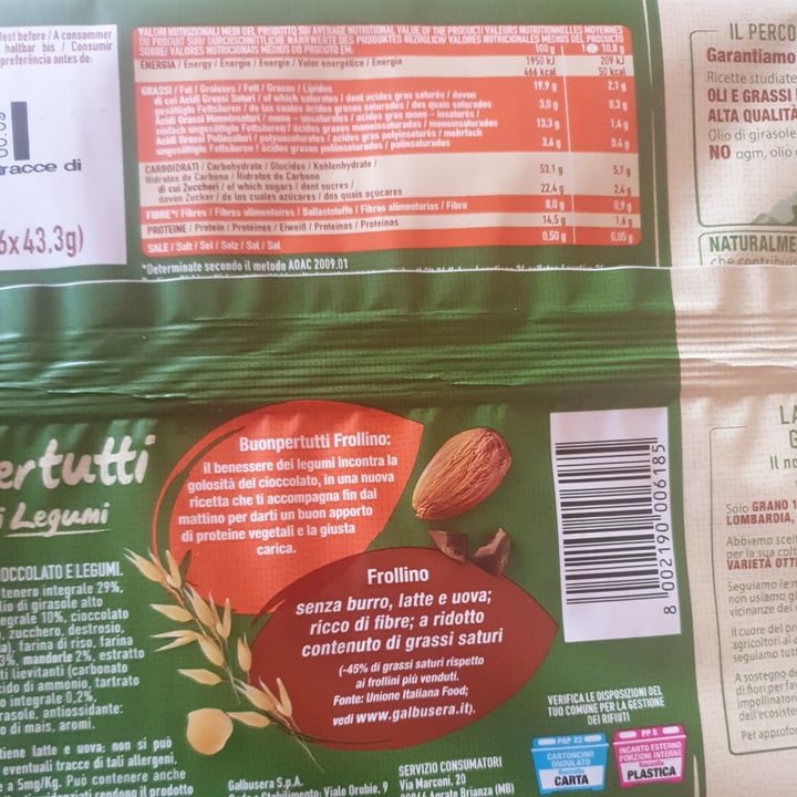 review photo of Galbusera Buoni per tutti con farine di legumi con gocce di cioccolato e mandorle shared by @pippi06 on 20 Apr 2022 - review