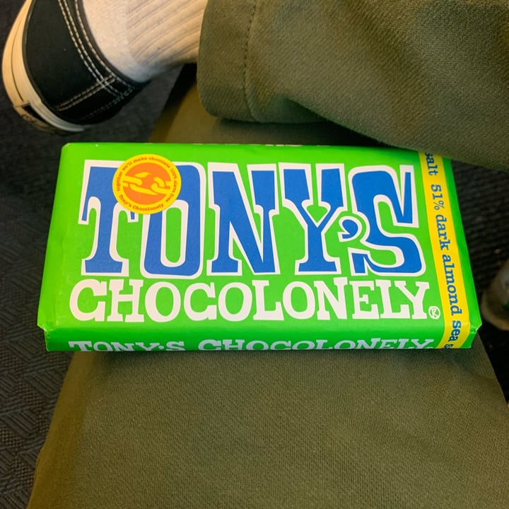 photo of Tony’s Chocolonely Dark Almond Sea Salt 51% shared by @syeoh on  15 Nov 2021 - review