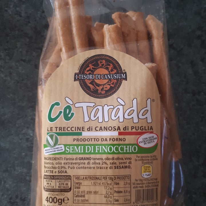 photo of I tesori di canusium Cé Tarádd Treccine Ai Semi Di Finocchio shared by @eleonora05 on  02 Dec 2021 - review