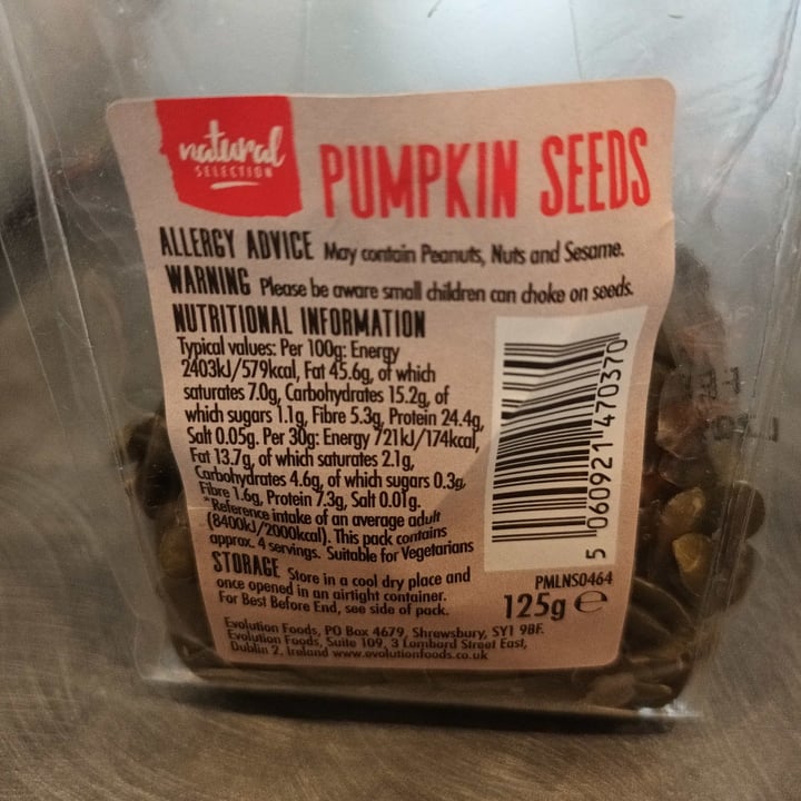 photo of Natural selection Pumpkin Seeds shared by @clauliverpool on  04 Jun 2022 - review