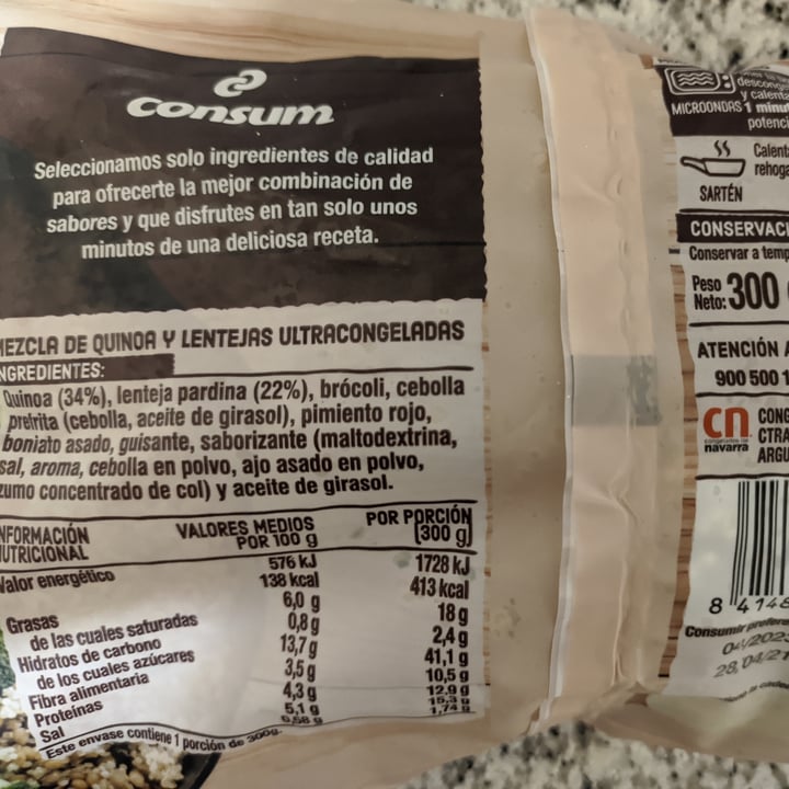 review photo of Consum Salteado de quinoa y lentejas shared by @laurrr on 16 Jul 2021 - review