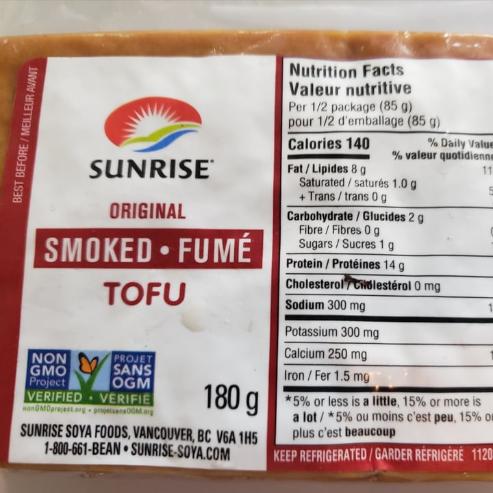 photo of Sunrise Smoked Tofu shared by @veganlifestyles on  26 Jun 2021 - review