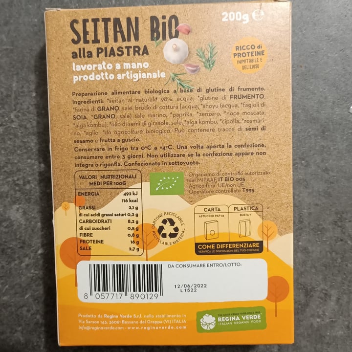 review photo of Regina Verde Seitan Bio alla Piastra shared by @cristina01 on 12 Jun 2022 - review