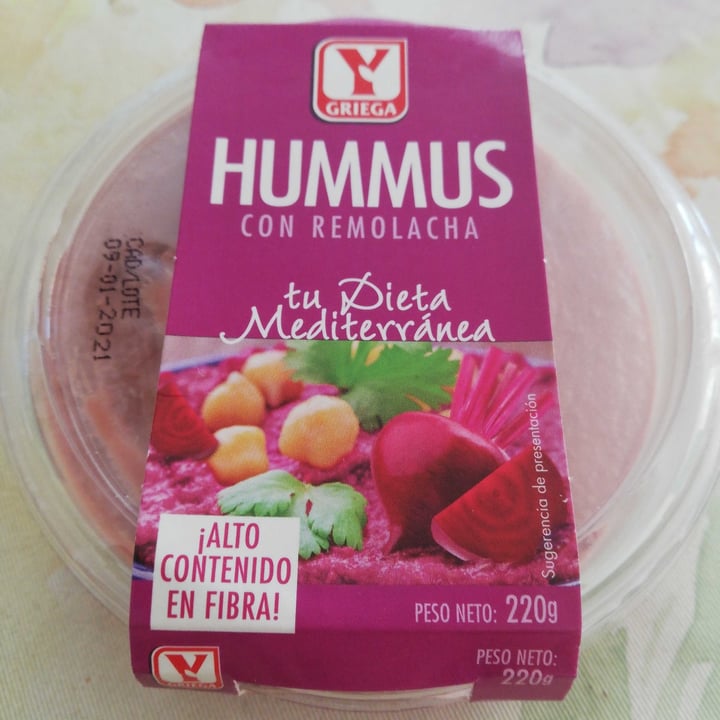 review photo of Y Griega Hummus con Remolacha 220g shared by @mariafw on 22 Dec 2020 - review