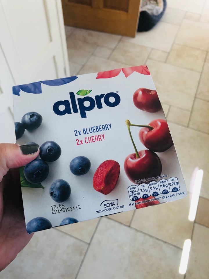 photo of Alpro 2x Blueberry 2x Cherry Yogurt shared by @wonderpuch03 on  21 Apr 2020 - review