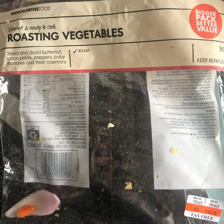 photo of Woolworths Food Roasting vegetables shared by @harmlessimpact on  15 Feb 2022 - review