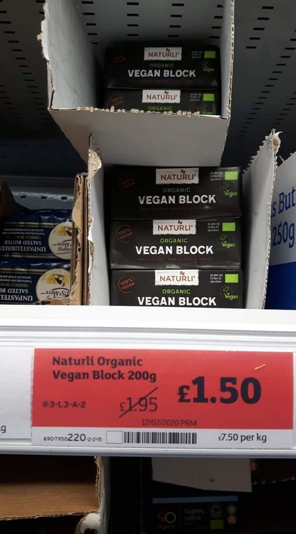 photo of Naturli' Naturli Organic Vegan Block shared by @iainbru on  09 Mar 2020 - review