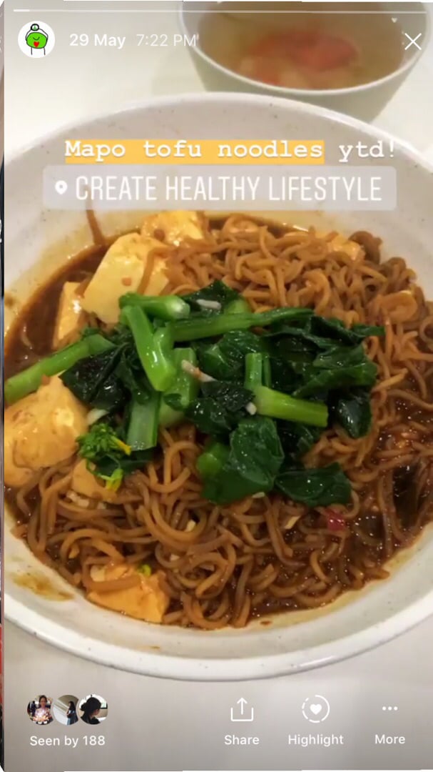 photo of Create Healthy Lifestyle 創意天然生機飲食 Mapo tofu eefu noodle shared by @peasfulpea on  23 Jun 2018 - review