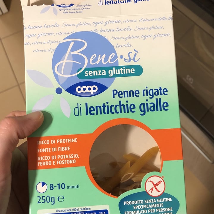 photo of Bene.Si coop Penne rigate di lenticchie gialle shared by @sisianval on  09 May 2022 - review