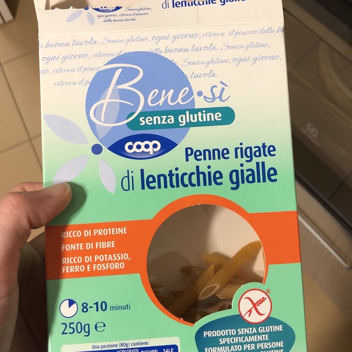 photo of Bene.Si coop Penne rigate di lenticchie gialle shared by @sisianval on  09 May 2022 - review