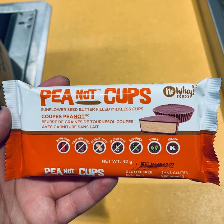 photo of No Whey! Foods Chocolate Large Pea "Not" Butter Cups shared by @alternativevegan on  11 Jul 2021 - review