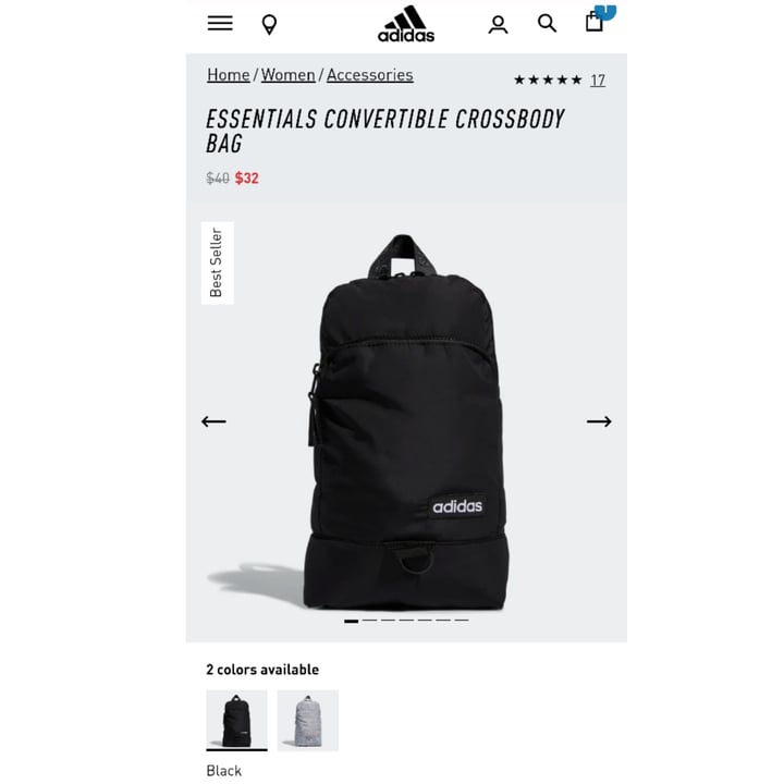 adidas essentials convertible crossbody backpack