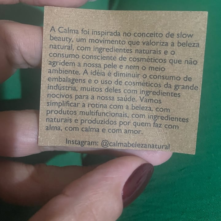 photo of calma Balm Calma shared by @manueladuartesimao on  30 Apr 2022 - review