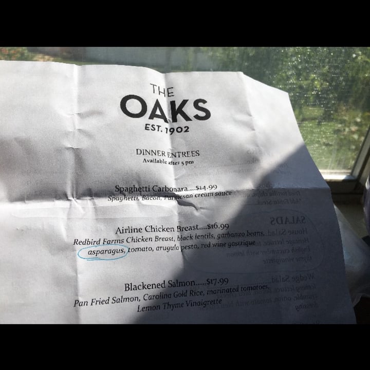 review photo of The Oaks Restaurant House Salad made vegan shared by @mrsutahgardener on 01 Oct 2020 - review
